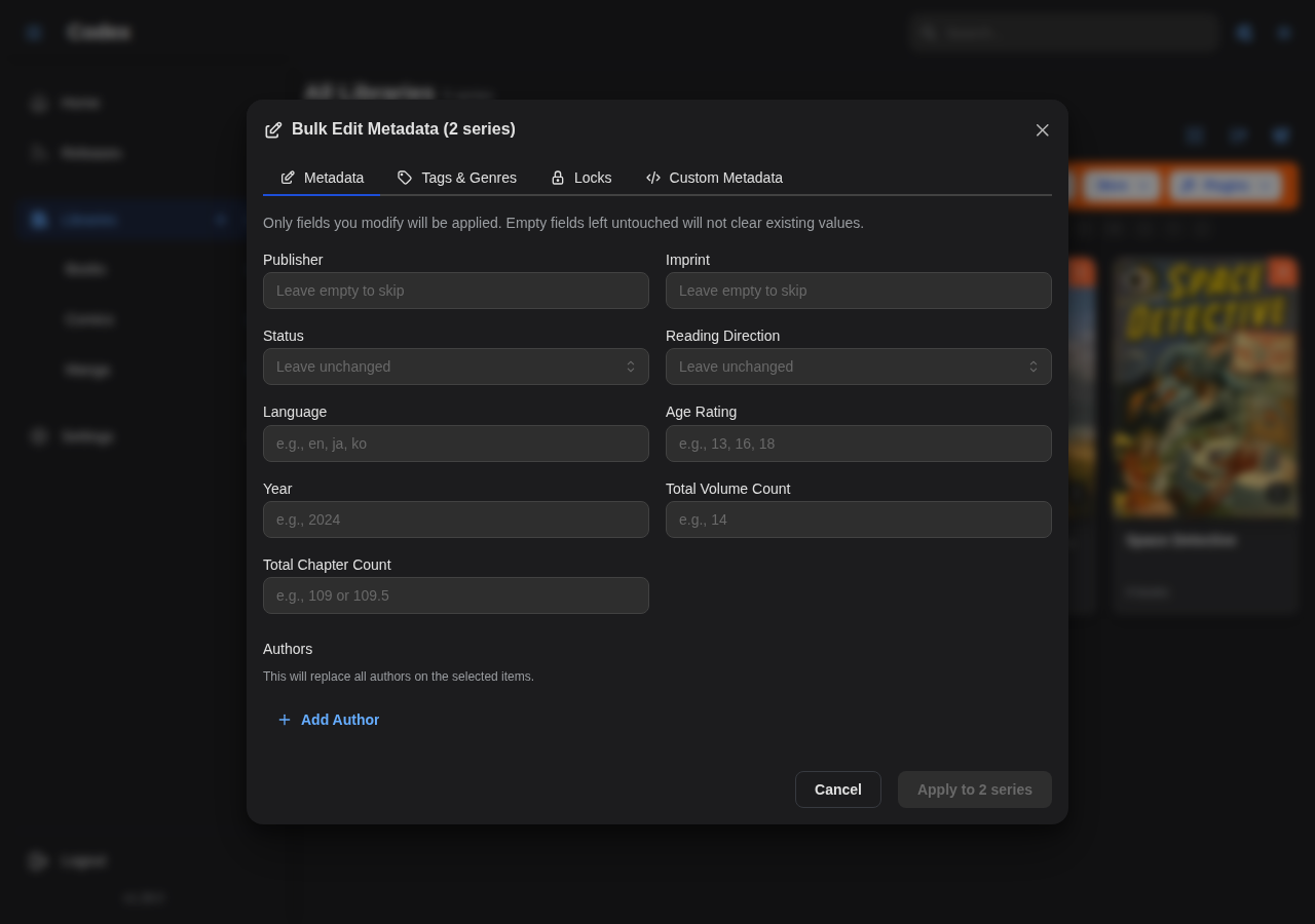 Bulk Metadata - General
